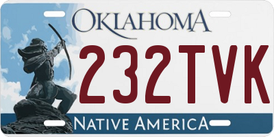 OK license plate 232TVK
