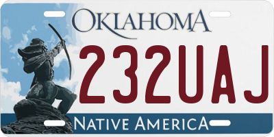 OK license plate 232UAJ