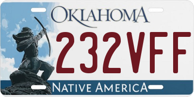 OK license plate 232VFF