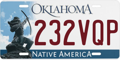 OK license plate 232VQP
