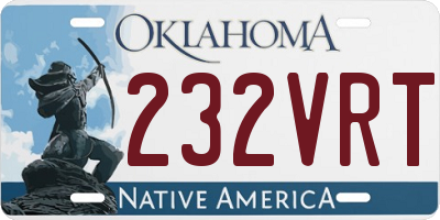 OK license plate 232VRT