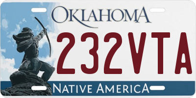 OK license plate 232VTA