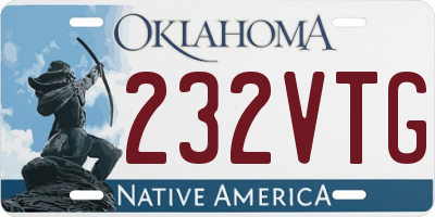 OK license plate 232VTG