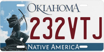 OK license plate 232VTJ