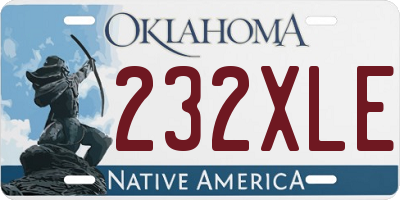 OK license plate 232XLE