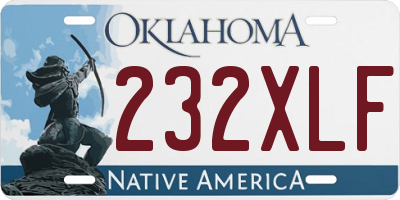 OK license plate 232XLF