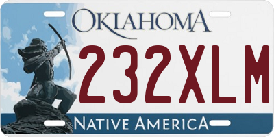 OK license plate 232XLM