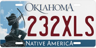 OK license plate 232XLS