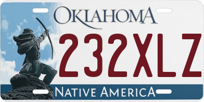 OK license plate 232XLZ