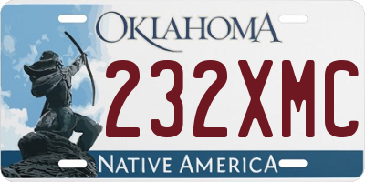 OK license plate 232XMC