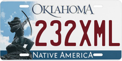 OK license plate 232XML