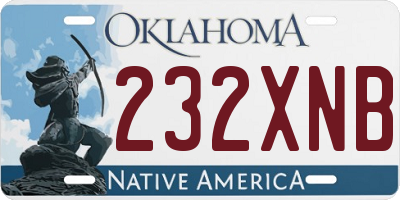 OK license plate 232XNB