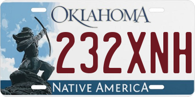 OK license plate 232XNH