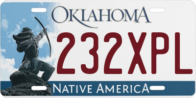 OK license plate 232XPL