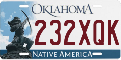 OK license plate 232XQK