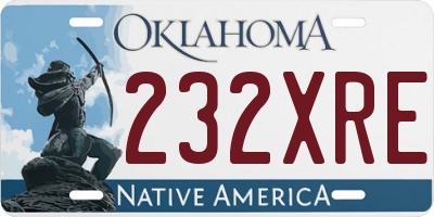 OK license plate 232XRE