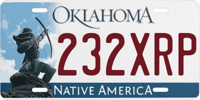 OK license plate 232XRP