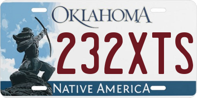 OK license plate 232XTS