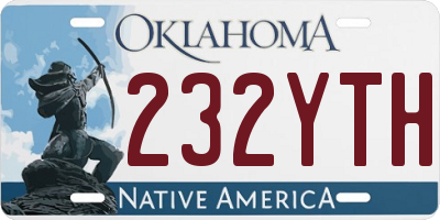 OK license plate 232YTH