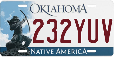 OK license plate 232YUV