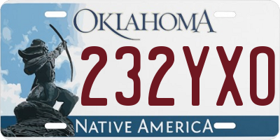 OK license plate 232YXO