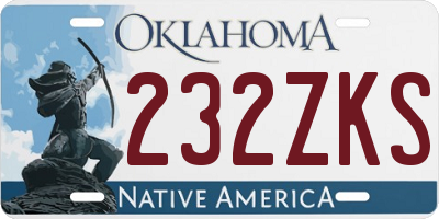 OK license plate 232ZKS
