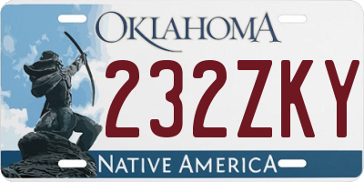 OK license plate 232ZKY