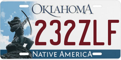 OK license plate 232ZLF