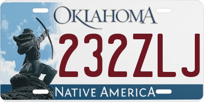 OK license plate 232ZLJ