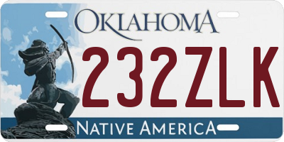 OK license plate 232ZLK