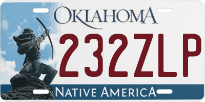 OK license plate 232ZLP