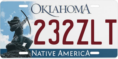 OK license plate 232ZLT