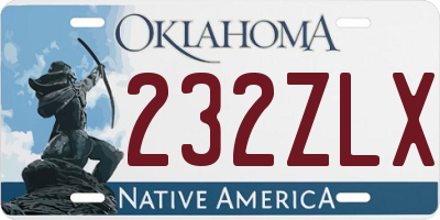 OK license plate 232ZLX