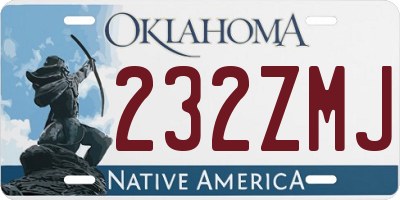 OK license plate 232ZMJ