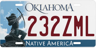 OK license plate 232ZML