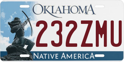 OK license plate 232ZMU