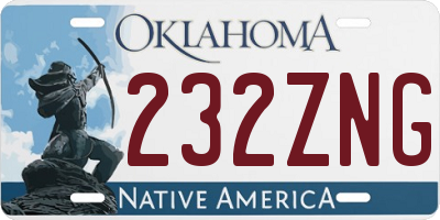 OK license plate 232ZNG