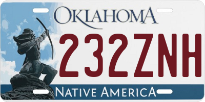 OK license plate 232ZNH