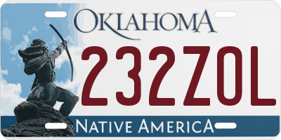 OK license plate 232ZOL