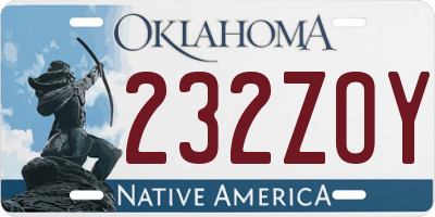 OK license plate 232ZOY