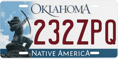 OK license plate 232ZPQ
