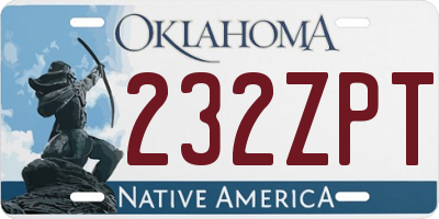 OK license plate 232ZPT