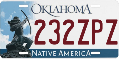 OK license plate 232ZPZ