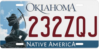 OK license plate 232ZQJ