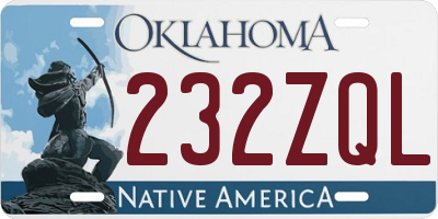 OK license plate 232ZQL