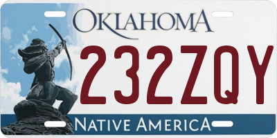 OK license plate 232ZQY