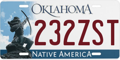 OK license plate 232ZST