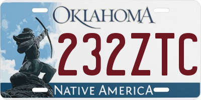 OK license plate 232ZTC
