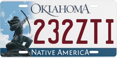 OK license plate 232ZTI