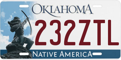 OK license plate 232ZTL